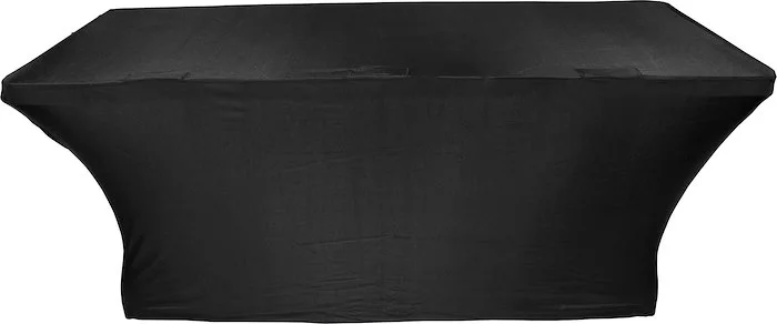 6 Ft. Open Back Spandex Table Cover Scrim - Black