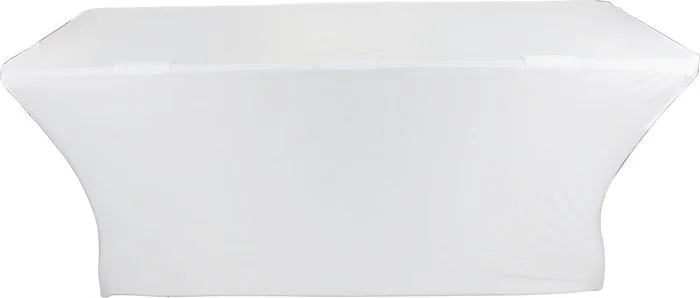 6 Ft. Open Back Spandex Table Cover Scrim - White