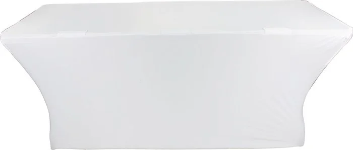 6 Ft. Open Back Spandex Table Cover Scrim - White