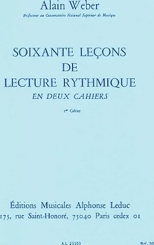 60 Lecons De Lecture Rythmique - Volume 1