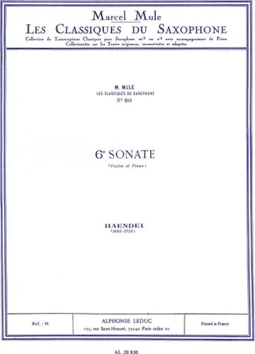 6e Sonate de Haendel  6th Sonate of Handel - 6th Sonate of Handel