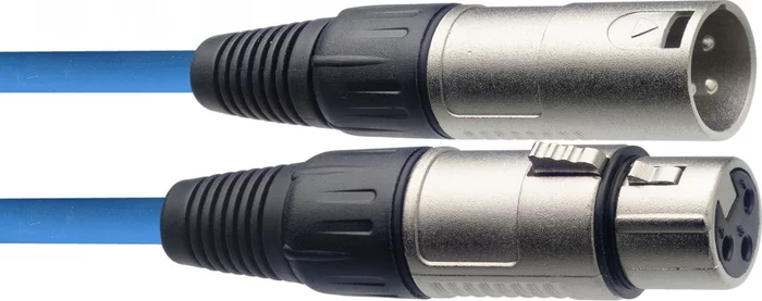 Microphone cable, XLR/XLR (m/f), 6 m (20'), blue