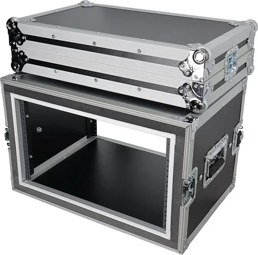 6U Vertical Shockproof Effects Rack 14" Depth Rail to Rail with Handles