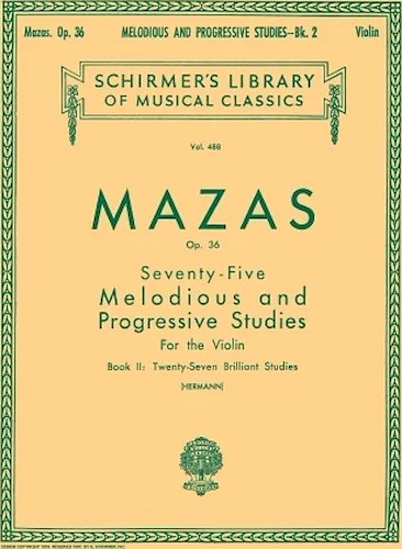 75 Melodious and Progressive Studies, Op. 36 - Book 2: Brilliant Studies