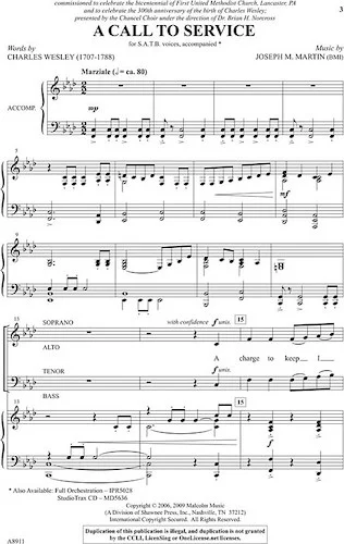 A Call to Service (from Testament of Praise)