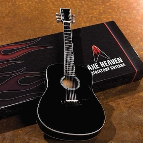 Acoustic Classic Black Finish Model - Miniature Guitar Replica Collectible
