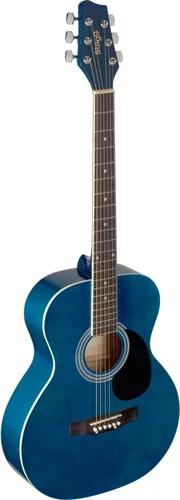 4/4 blue auditorium acoustic guitar with linden top
