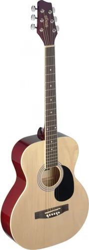 4/4 natural-coloured auditorium acoustic guitar with linden top
