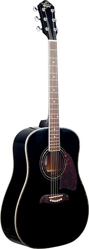 Oscar Schmidt OG2B-A Dreadnought Acoustic Guitar. Black