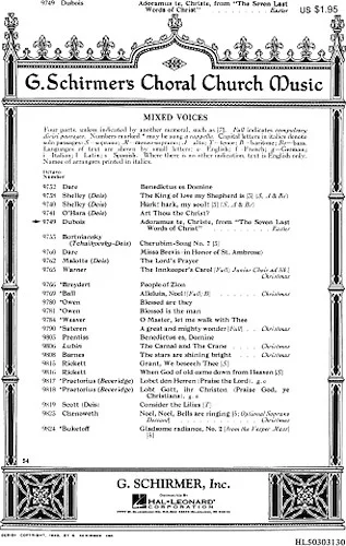 Adoramus Te Christe (from The Last Words of Christ)