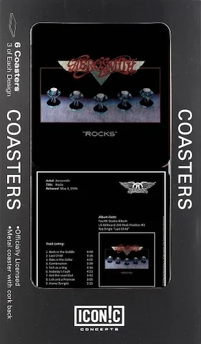 Aerosmith - Permanent Vacation 6-Piece Tin Coaster Set