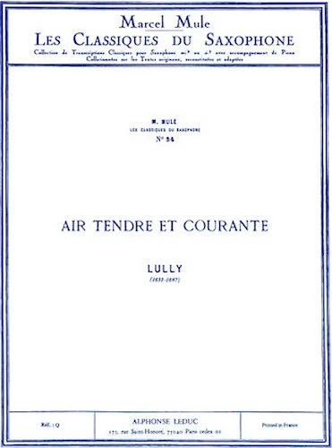 Air Tendre Et Courante (classiques No.34) (saxophone-alto & Piano)