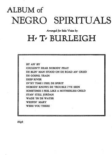 Album of Negro Spirituals