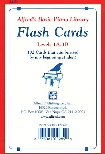 Alfred's Basic Piano Library: Flash Cards, Levels 1A & 1B: 102 Cards That Can Be Used by Any Beginning Student