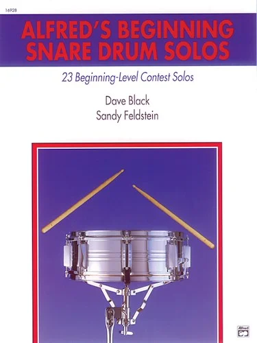 Alfred's Beginning Snare Drum Solos: 23 Beginning-Level Contest Solos