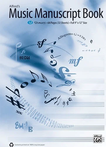 Alfred's Music Manuscript Book, 10-Stave