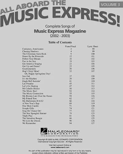All Aboard the Music Express Vol. 3 - Complete Songs of Music Express Magazine 2002-2003