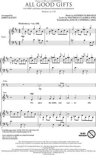 All Good Gifts (from Godspell)