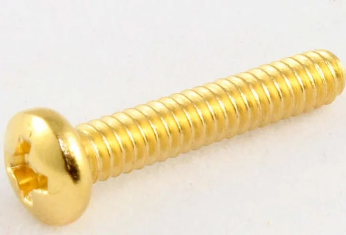 Allparts Bridge Length Screws<br>Gold, Pack of 50