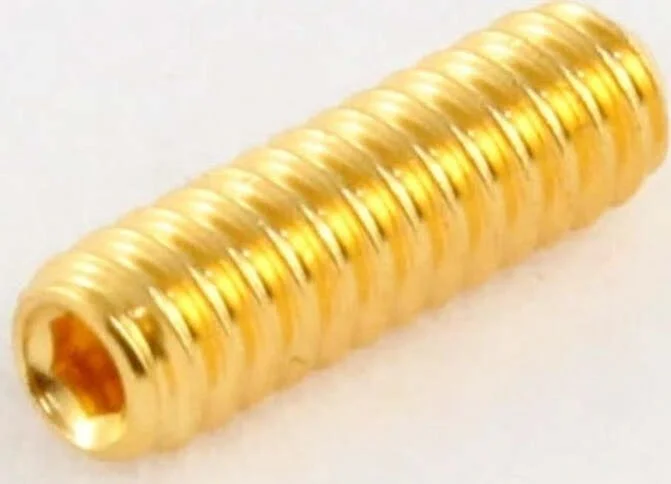 Allparts Hex Head Bridge Height Screws<br>Gold, Pack of 12