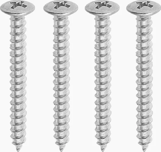 Allparts Neckplate Screws<br>Chrome, Pack of 4