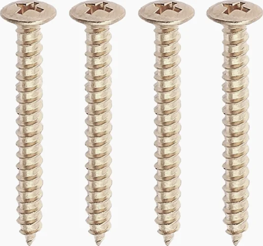 Allparts Neckplate Screws<br>Nickel, Pack of 4