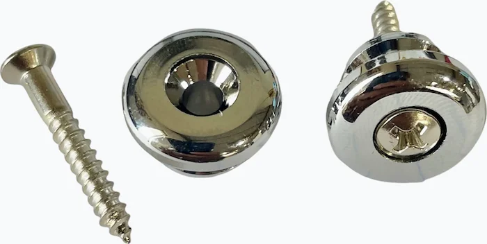 Allparts Oversized Strap Buttons<br>Chrome, Standard
