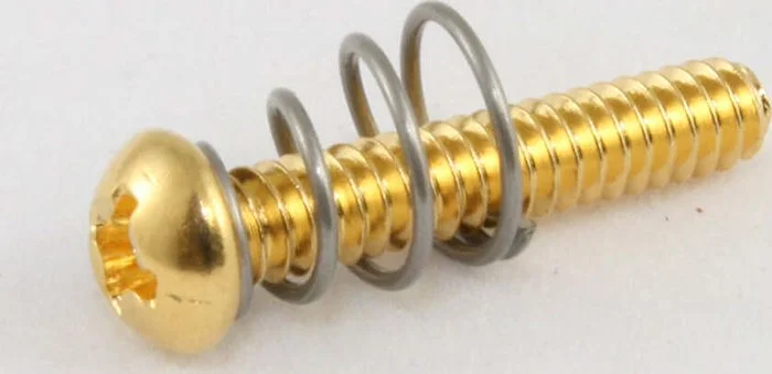 Allparts Single Coil Pickup Screws<br>Gold, Pack of 8