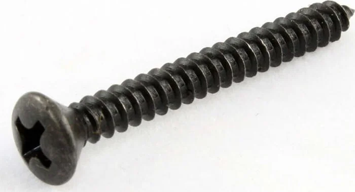 Allparts Strap Button Screws<br>Black, Pack of 4