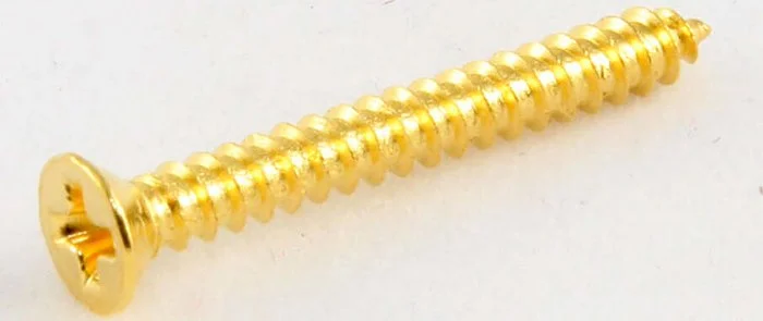 Allparts Tall Humbucking Ring Screws<br>Gold, Pack of 8
