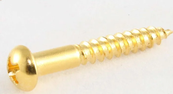Allparts Tremolo Mounting Screws<br>Gold, Pack of 6