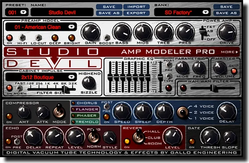 AMP Modeler Pro (Download)<br>Flagship Guitar Amp Modeling Plugin