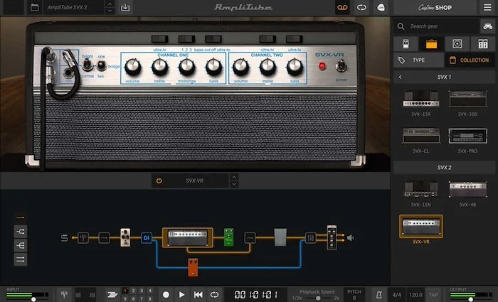 AmpliTube SVX (Download)<br>Models Based on Ampeg Line