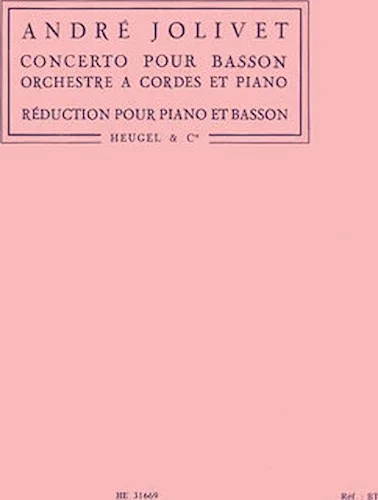 Andre Jolivet - Concerto Pour Basson, Orchestre A Cordes Et Piano (version Pour Piano