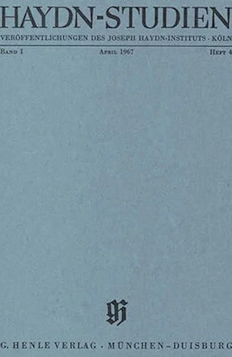 April 1967 - Haydn Studies Volume I, No. 4