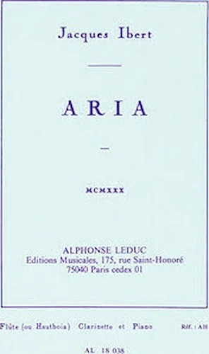 Aria for Flute (or Oboe), Clarinet and Piano