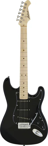 ARIA PRO II ELECTRIC GTR BLACK - MAPLE FINGERBOARD