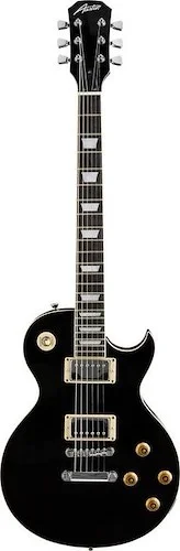 Austin Classic Archtop Single Cutaway Electric Guitar, Super 6, Black