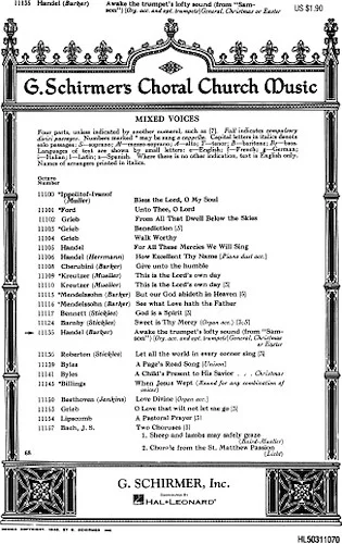 Awake the Trumpet's Lofty Sound (from Samson)