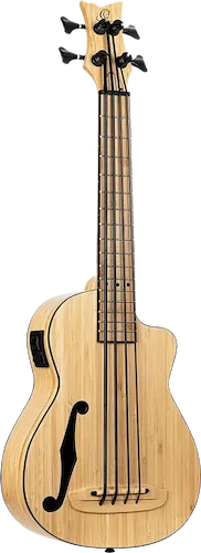Bamboo Series All Solid Acoustic-Electric Uke-Bass w/ Bag
