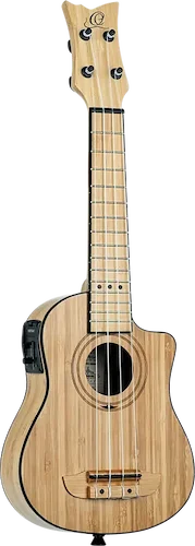Bamboo Series All-Solid Soprano Acoustic-Electric Ukulele with Bag