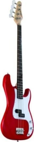 Austin Bass Guitar Double Cutaway Red Finish