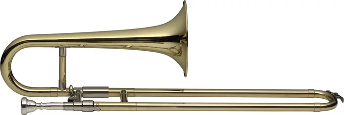 Bb slide trumpet, ML-bore, body in brass, with soft case