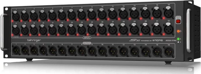 I/O Box with 32 Remote-Controllable MIDAS Preamps,