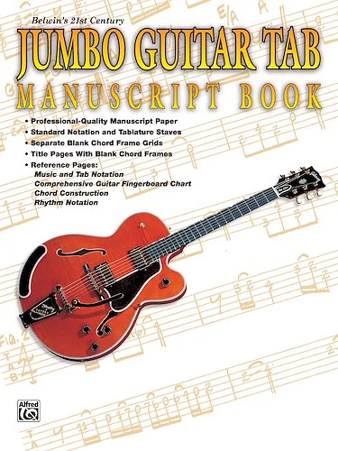 Belwin's 21st Century Jumbo Guitar TAB Manuscript Book