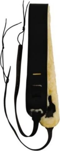 BLK LTHR STRAP FLEECE BCK BANJ