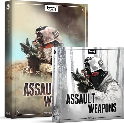 Boom Assault Weapons Bundle (Download) <br>A gigantic sound effect arsenal of rifles, sniper rifles, pistols, machine-guns and more