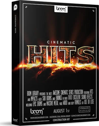 Boom Cinematic Hits CK (Download) <br>Excellent hit and impact sound effects to boost your trailers, teasers and more