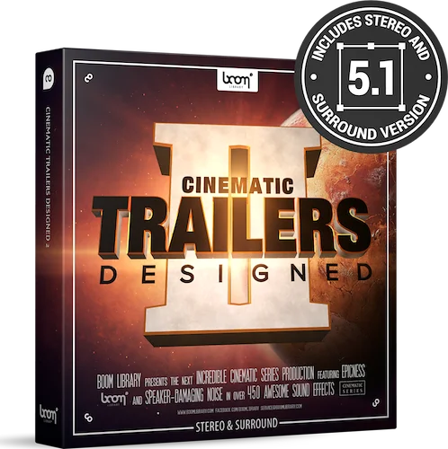 Boom Cinematic Trailers D 2 Sr (Download) <br>The new trailer sound fx gold standard