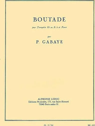 Boutade, For Trumpet And Piano